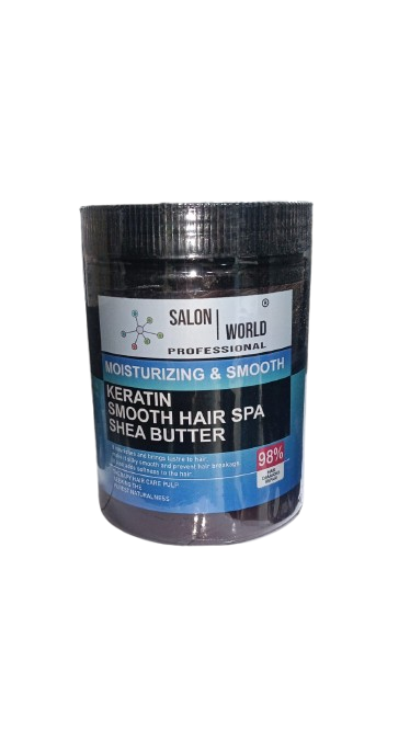 salon world keratin smooth hair spa shea butter 800g