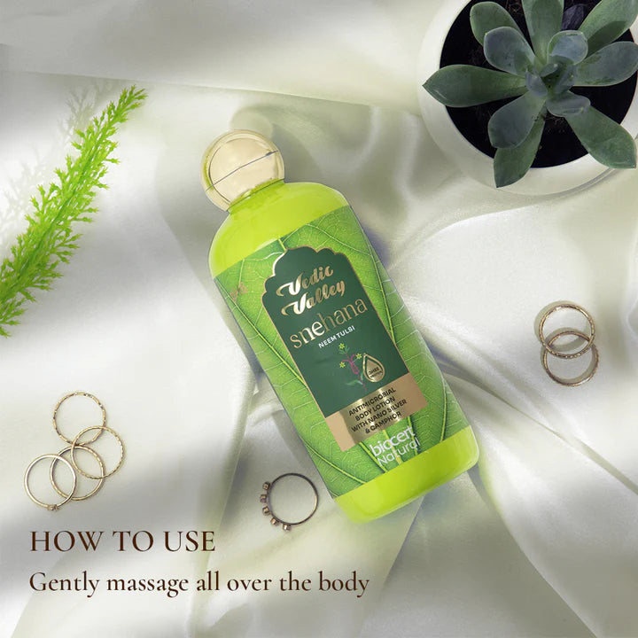 Vedic valley snehana neem tulsi antimicrobial body lotion 300ml