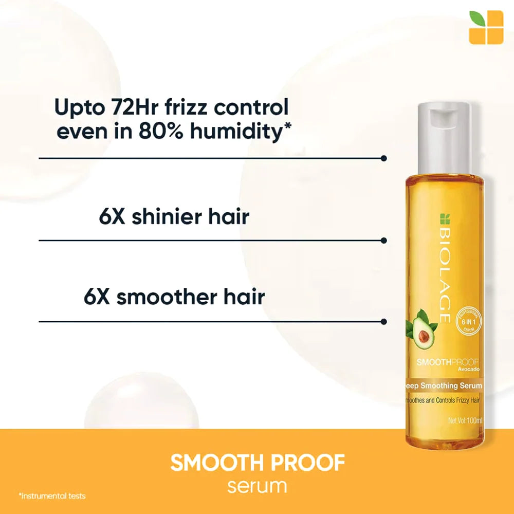 Matrix Biolage Smoothproof Deep Smoothing Professional 6 In 1 Hair Serum For Frizzy Hair (100Ml)