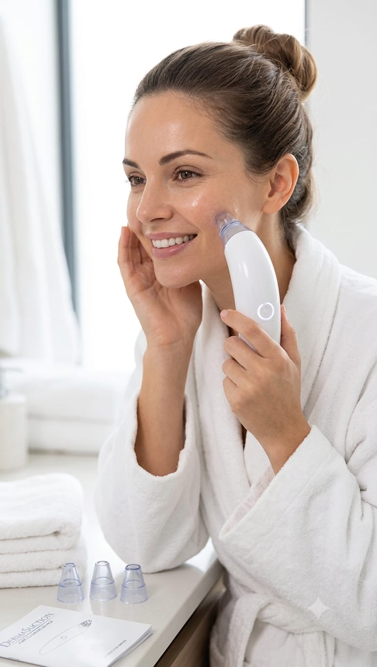 Derma suction with vacuum action