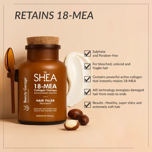 Shea 18-MEA collagen therapy hair filler treatment
