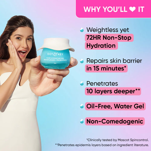 Dot & key gel moisturizer + probiotics 60ml