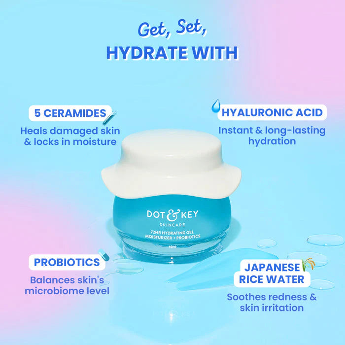 Dot & key non stop hydration moisturizer + probiotics 60ml