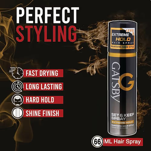Gatsby extreme hold hair setting spray
