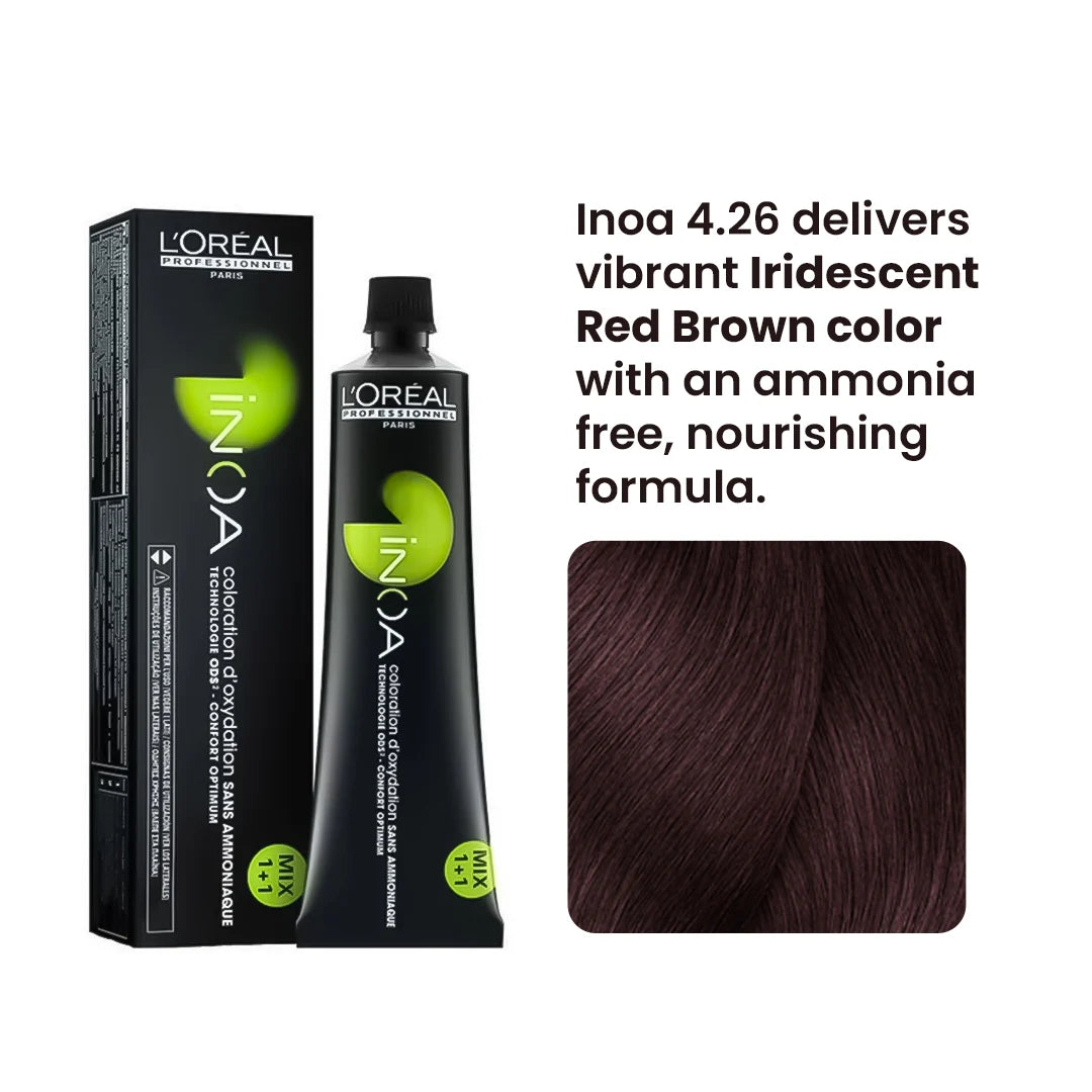 Loreal Inoa Ammonia Free Hair Color 60G 4.26