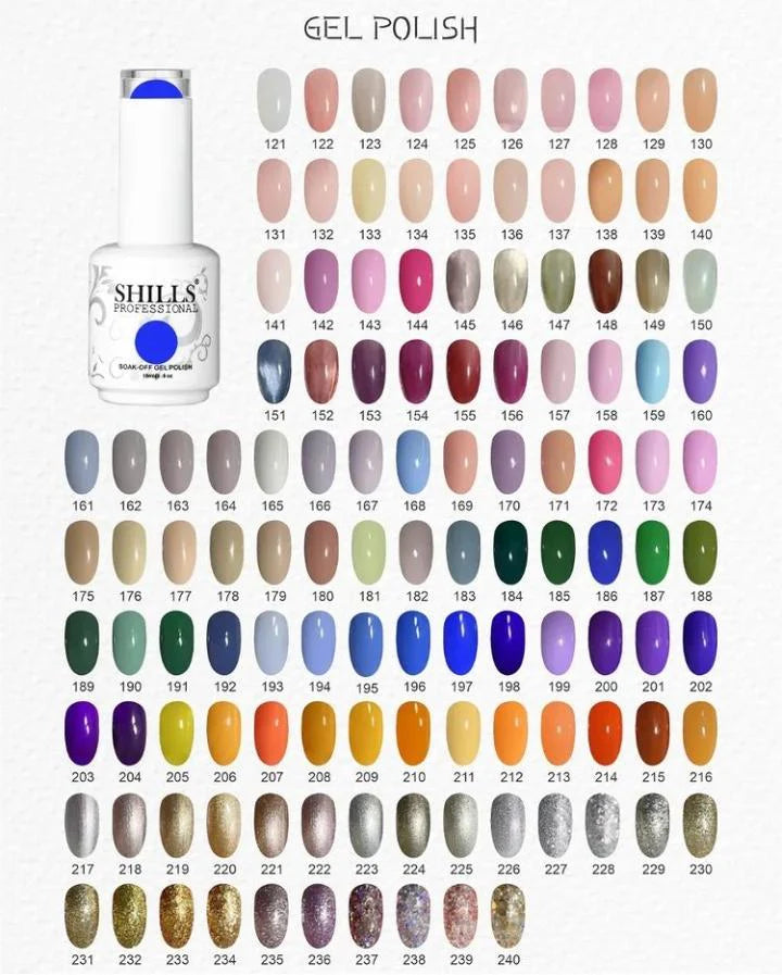 Shills soak off transparent gel polish