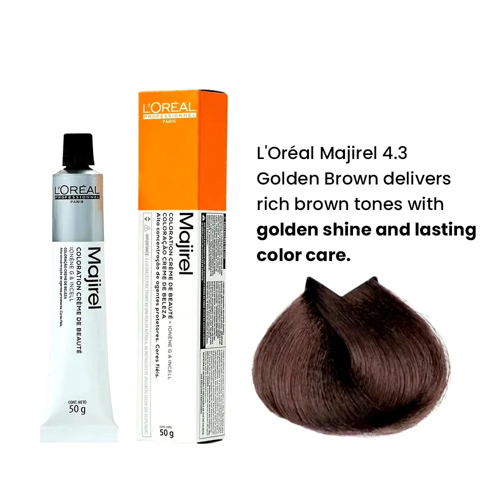 Loreal Majirel 4.3 Brown With Intense Gold 60Ml