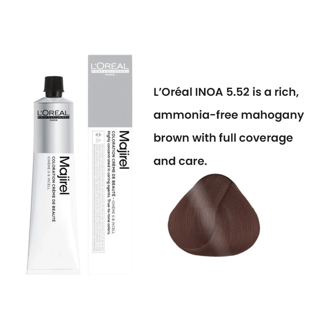 oreal Majirel 5.52 Light Brown With Iridescent Mahogany 60Ml