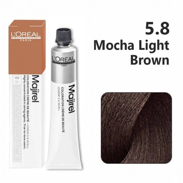 Loreal Majirel Cc 5.8 Color Tube Light Brown With Mocha 60g