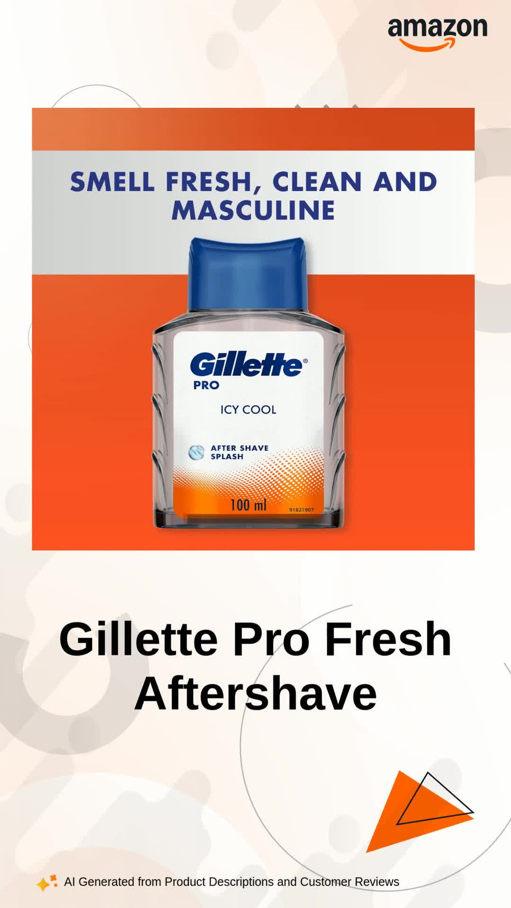 Gillette pro ICE COOL after shave splash