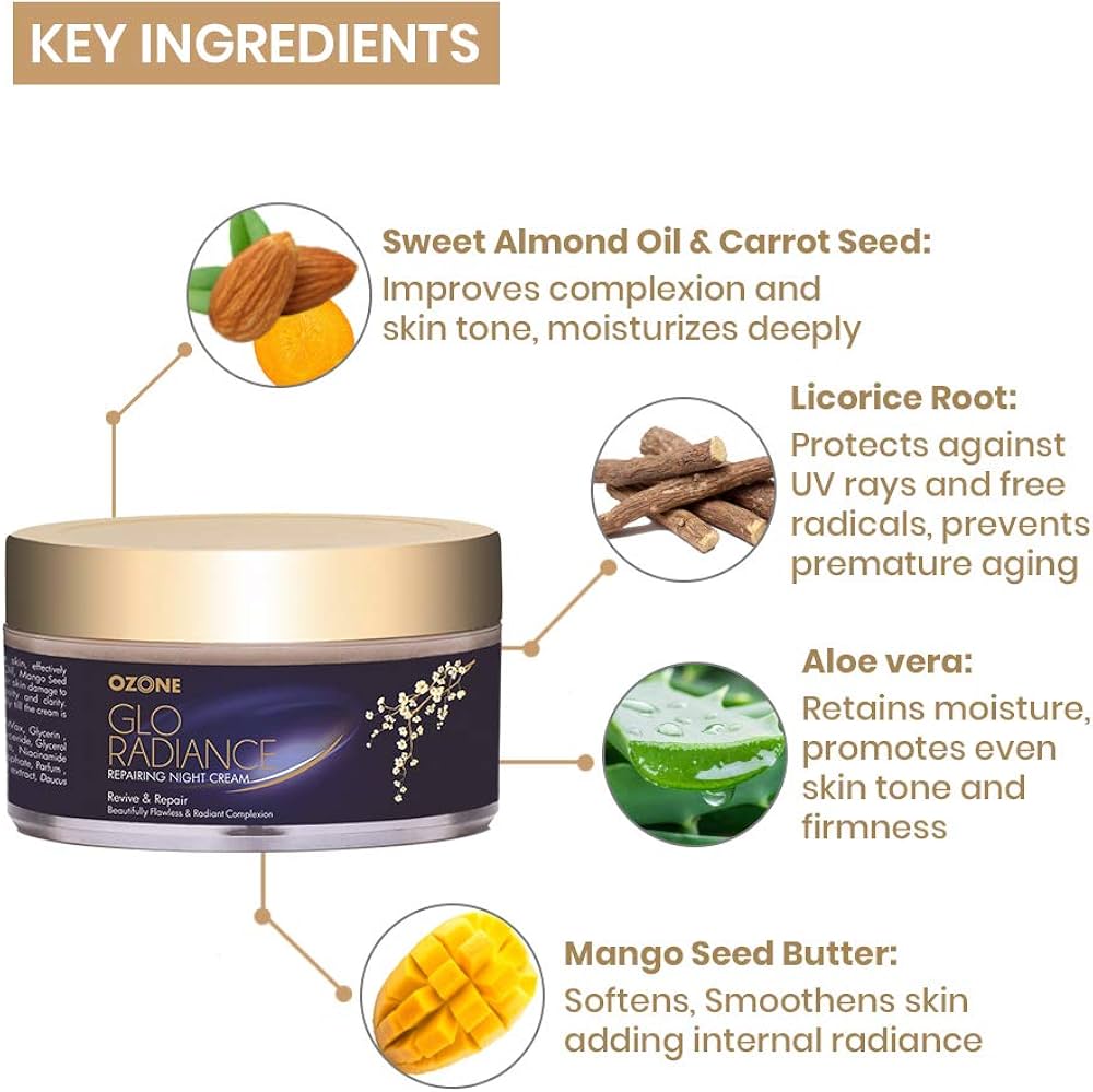 Ozone GLO Radiance repairing night cream