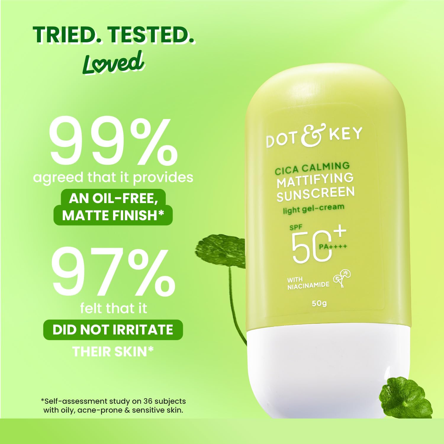 Dot & key cica calming mattifying sunscreen SPF 50 PA++++ 80g