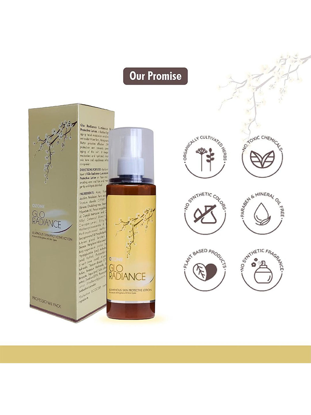 Ozone GLO RADIANCE luminous skin protective lotion