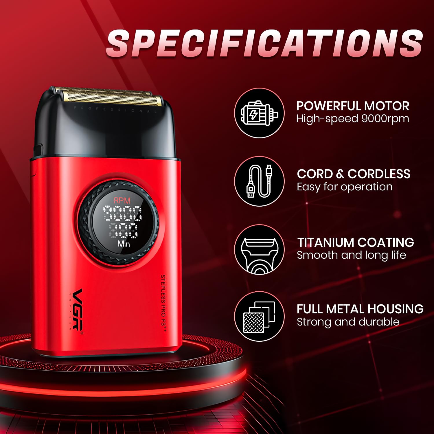 VGR V-377 double foil shaver