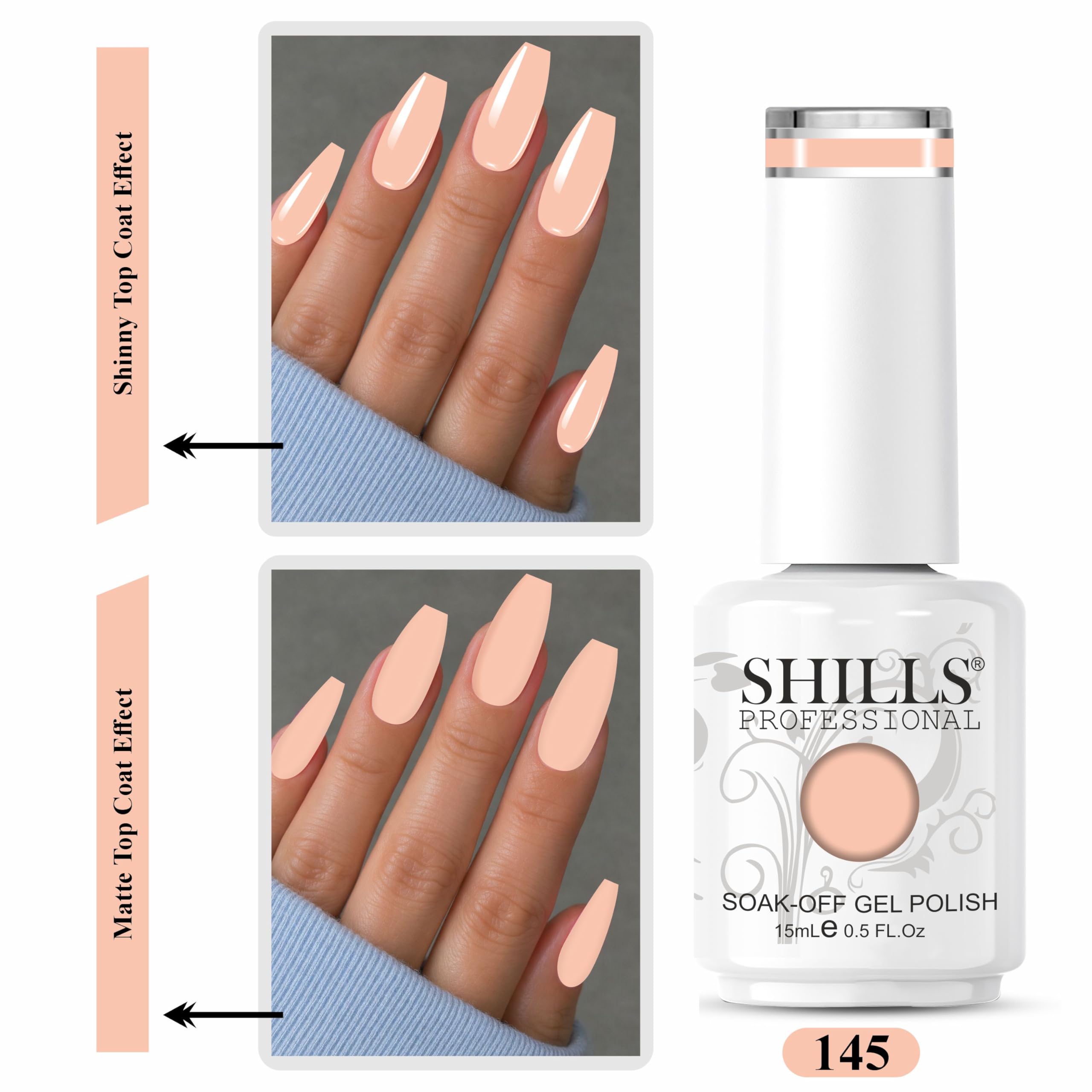 Shills soak off transparent gel polish