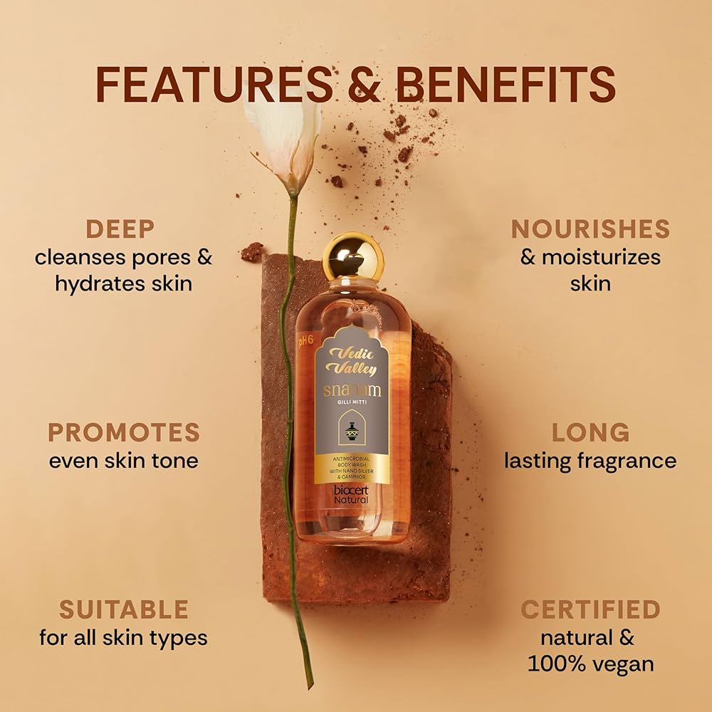 Vedic valley geeli mitti hydrating body wash 330ml