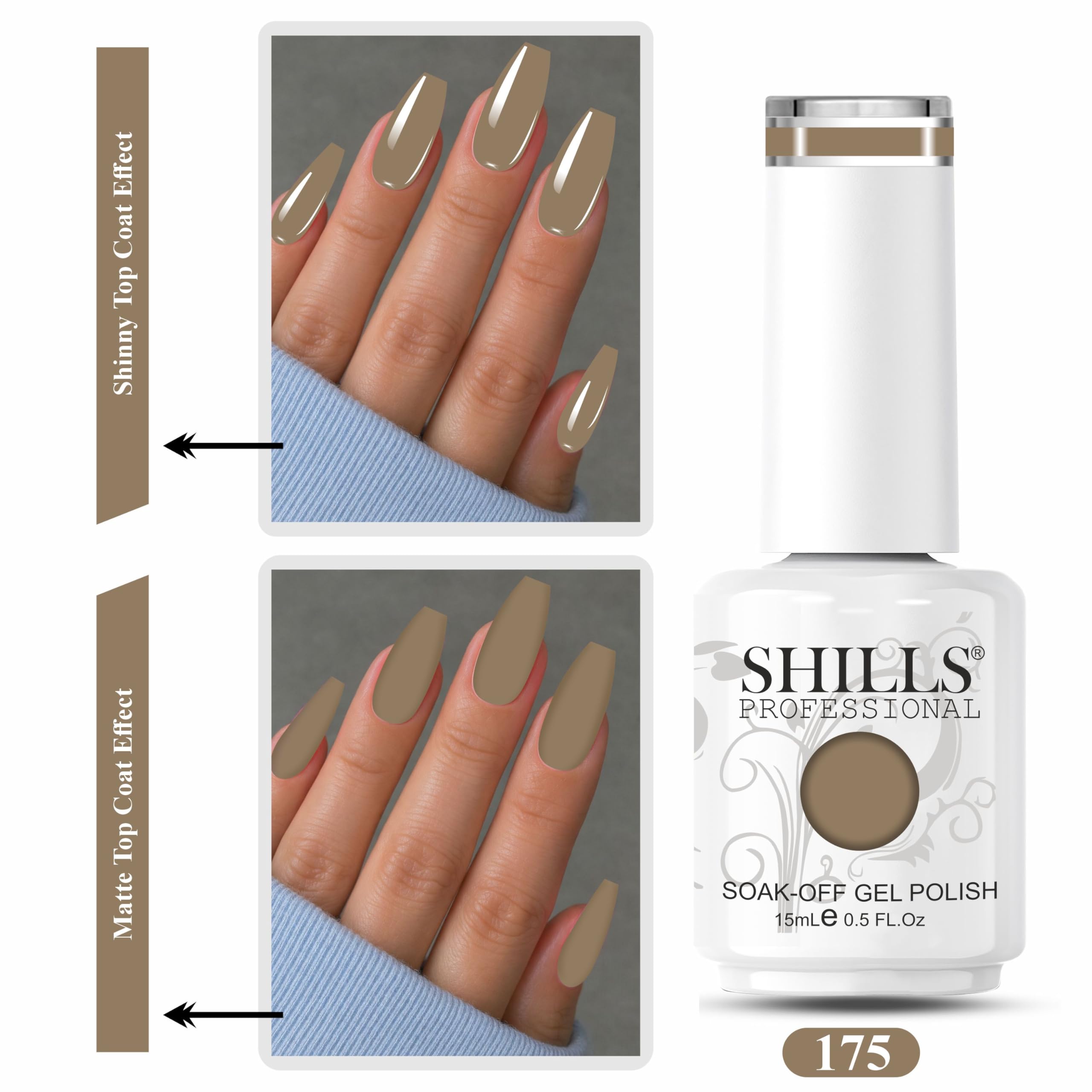 Shills soak off transparent gel polish