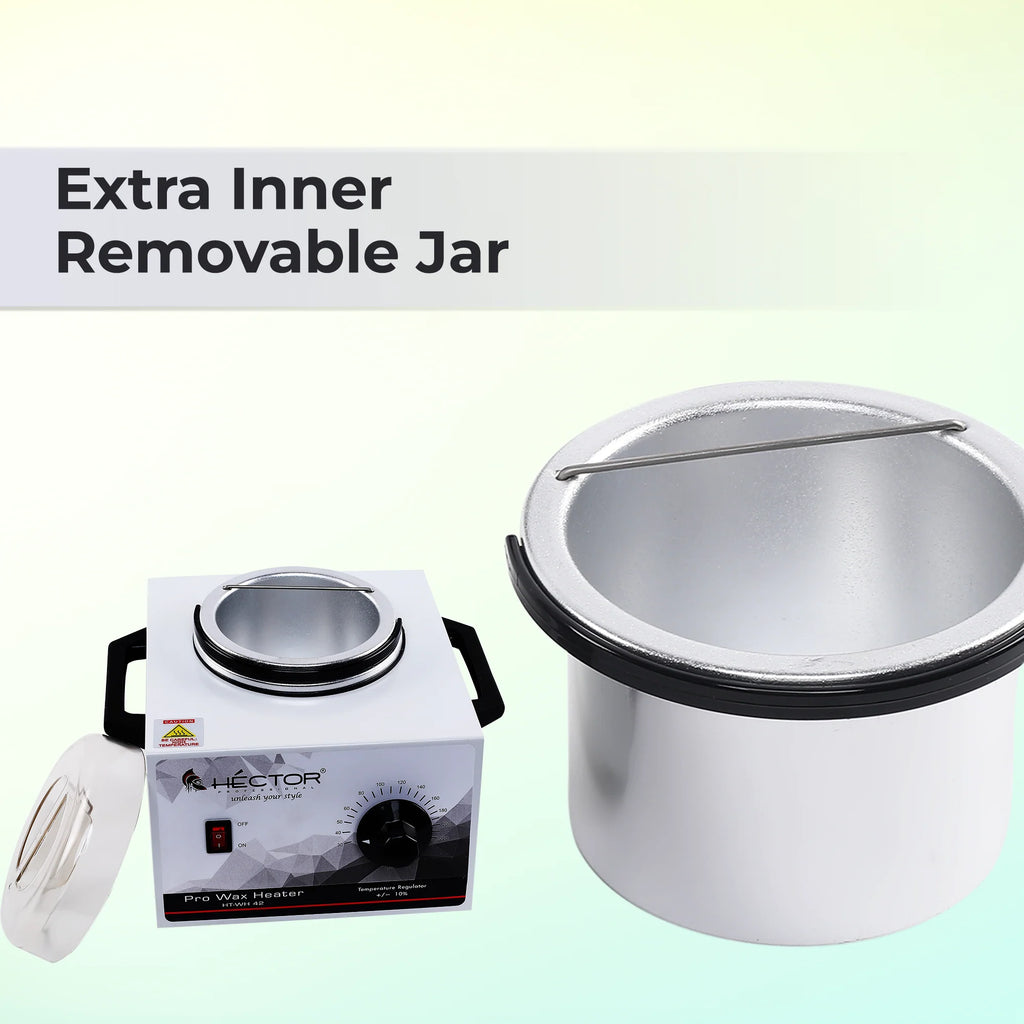 Hector Professional Wax Heater with Temprature control and single pot for Salon/Home use