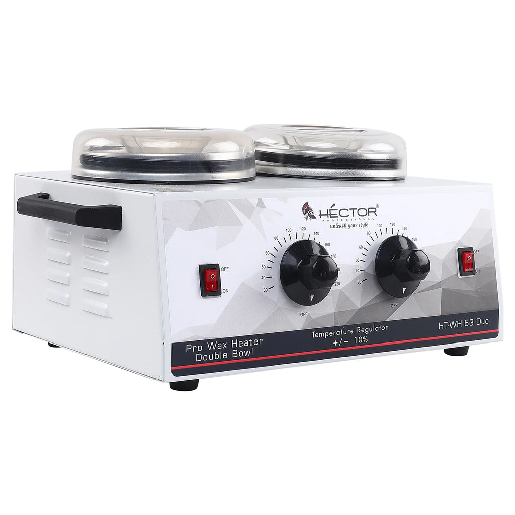 Hector Professional Double Wax Heater with Temperature control and double pot for Salon/Home