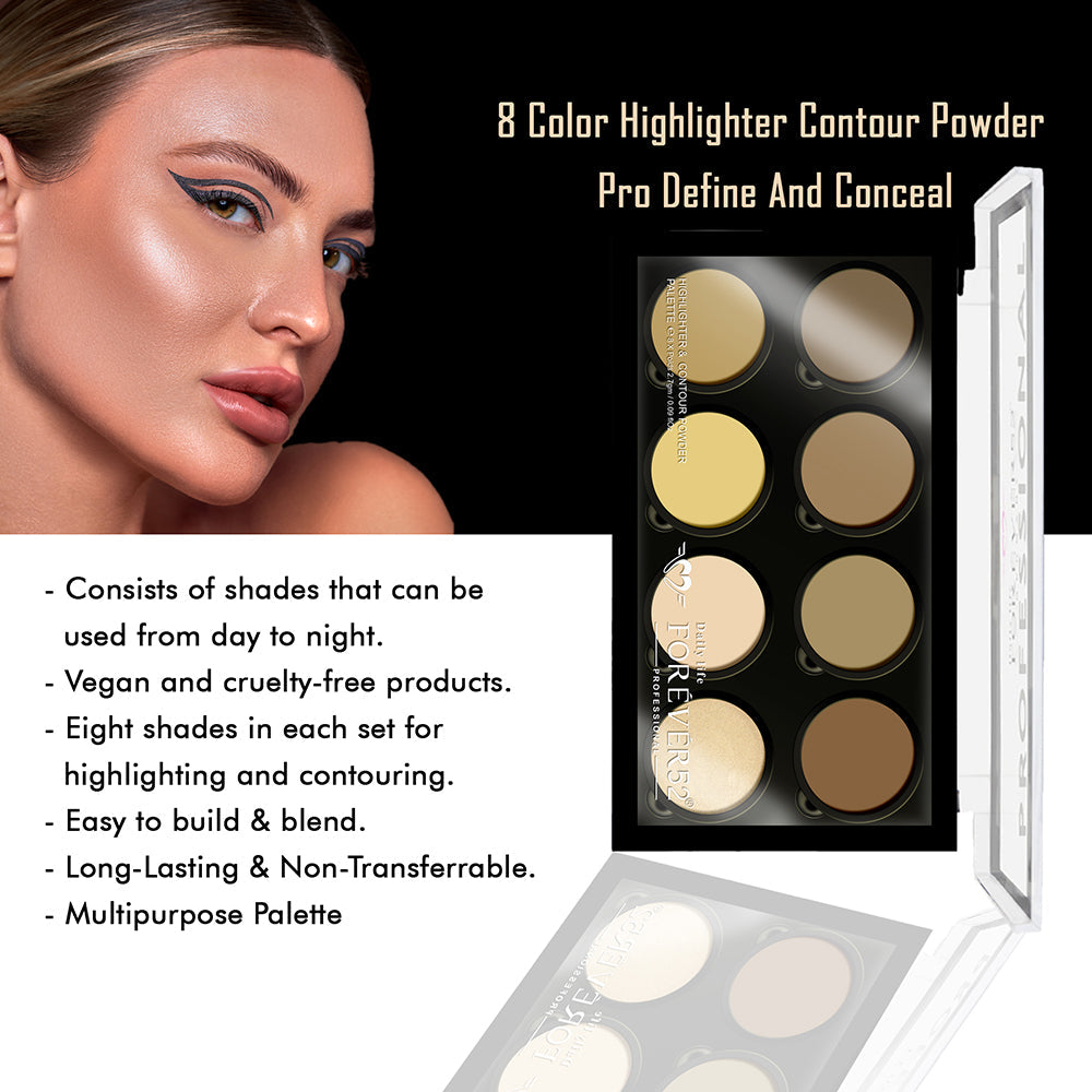 Forever 52 8 Color Highlighter Contour Powder Pro Define And Conceal