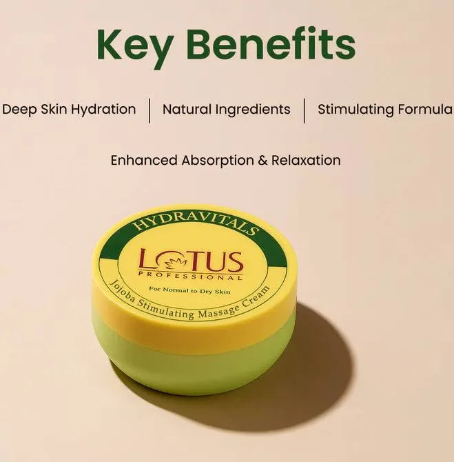 Lotus Professional Hydravitals Jojoba Stimulating Massage Cream – 250g
