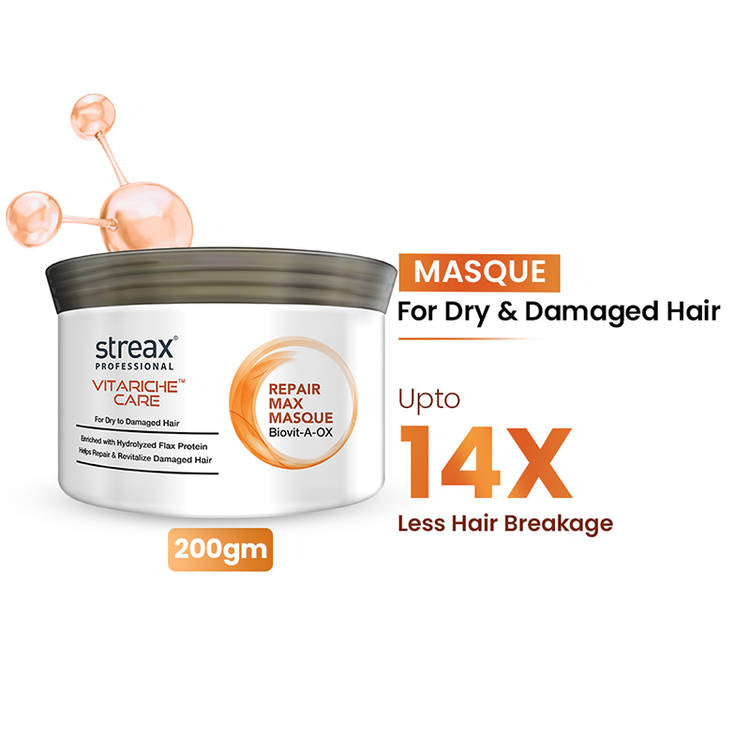 Streax Professional
Vitariche Care Repair Max Hair Masque For Healthy Hair
(500g)
