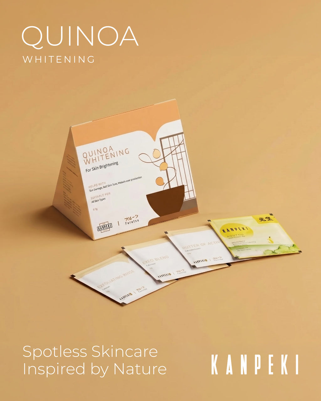Kanpeki FURUTSU QUINOA WHITENING | 8 STEP FACIAL KIT