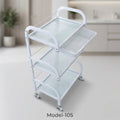 Glass surgical trolley