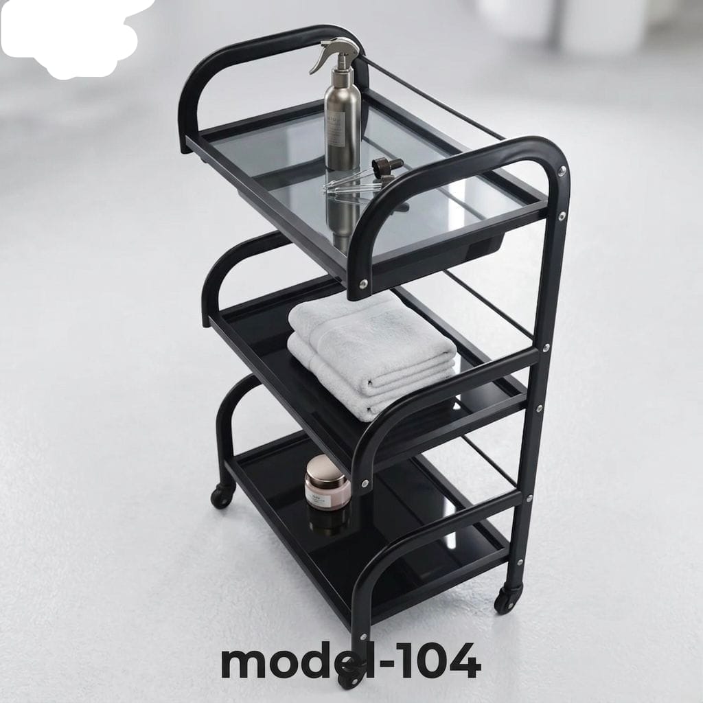 Glass surgical trolley