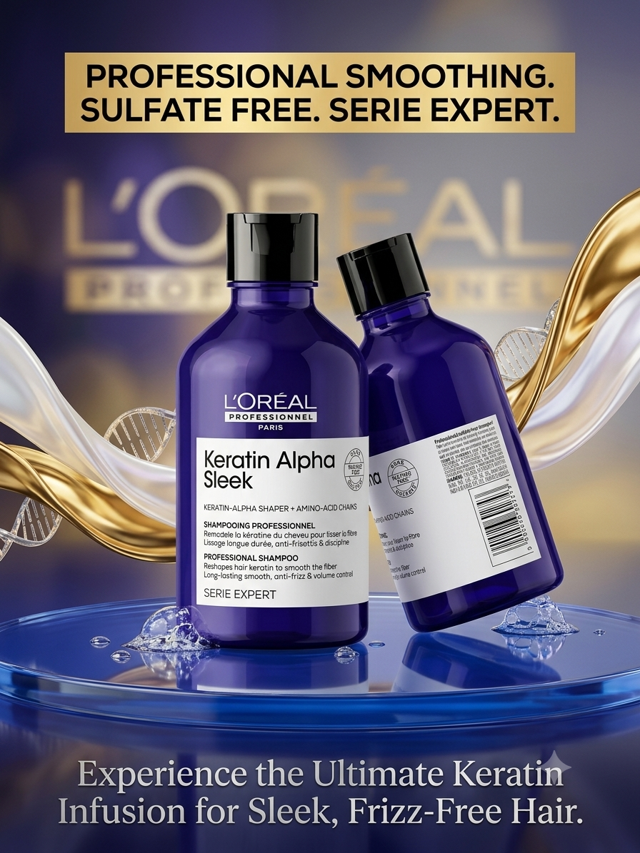 LOREAL PROFESSIONNEL KERATIN ALPHA SLEEK SHAMPOO 300ML