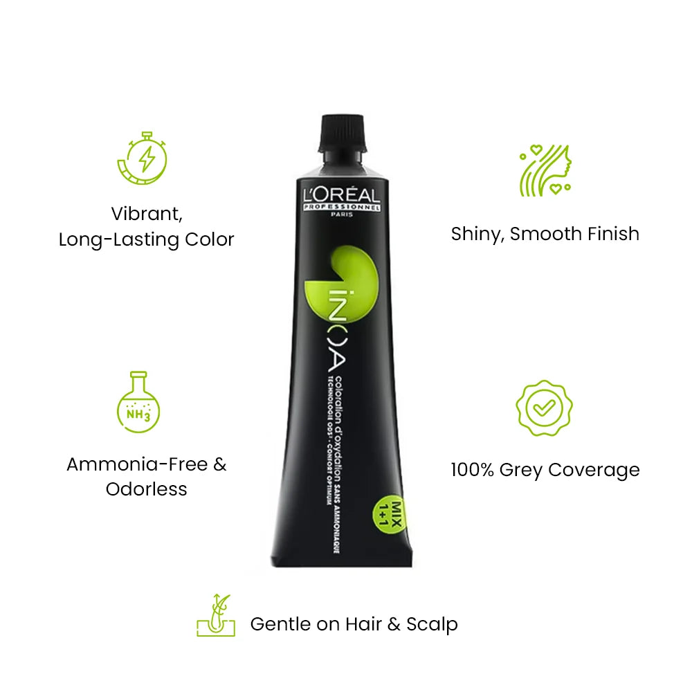 Loreal Professional Paris Inoa Ammonia-Free Permanent Hair Color - 1  (Black)