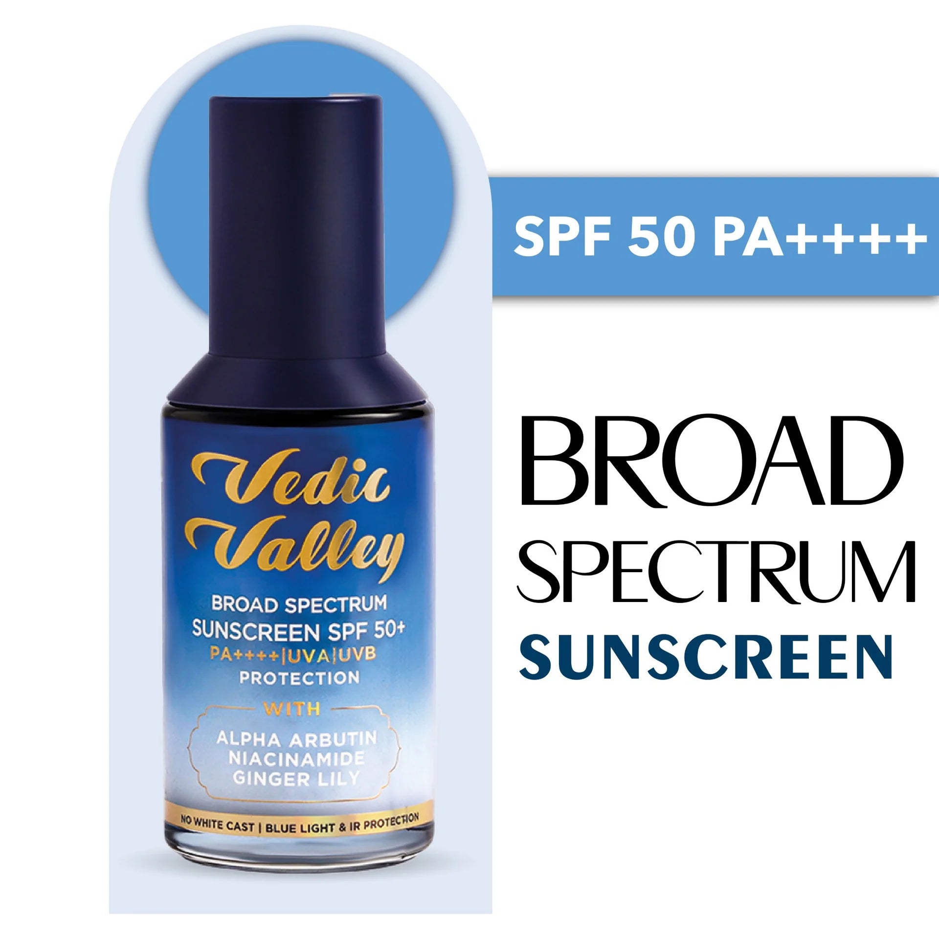 Vedic velley broad spectrum sunscreen SPF50++++