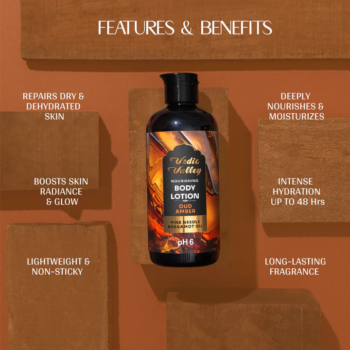 Vedic valley OUD amber nourishing body lotion 300ml