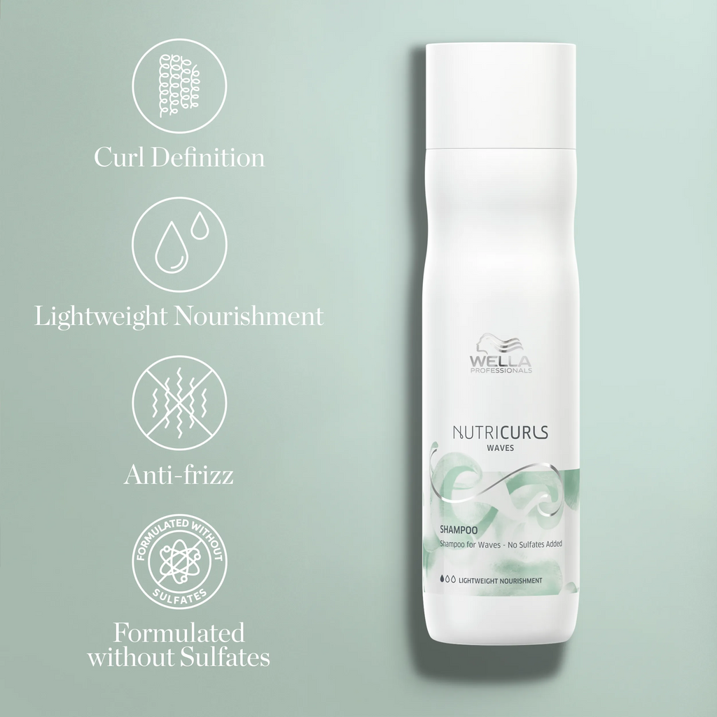 WELLA NUTRICURLS waves shampoo 250ml