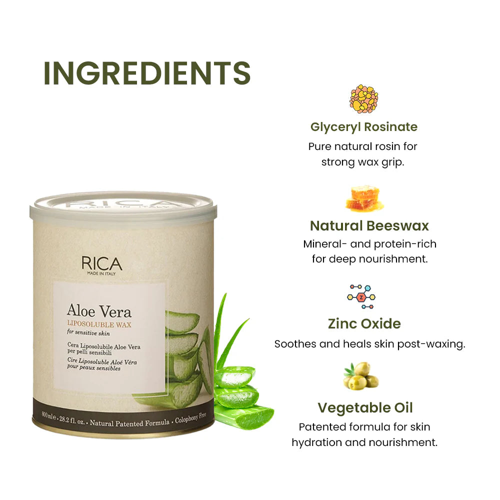 Rica Aloevera Liposoluble Wax 800Ml