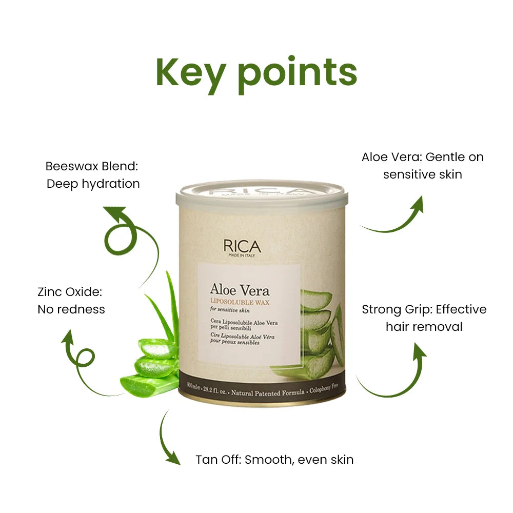 Rica Aloevera Liposoluble Wax 800Ml