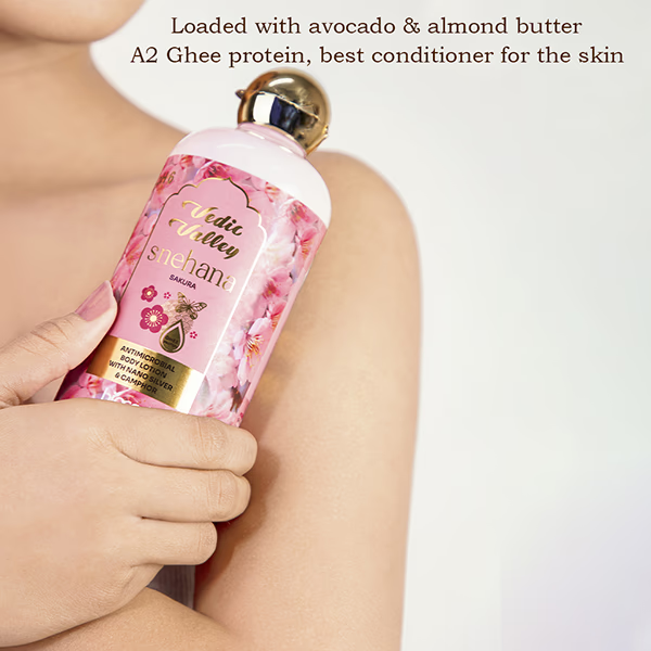 Vedic valley snehana sakura antimicrobial body  lotion 300ml