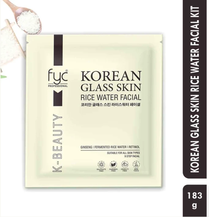 Korean Glass Skin Rice Water Facial Kit 9 Steps 183g