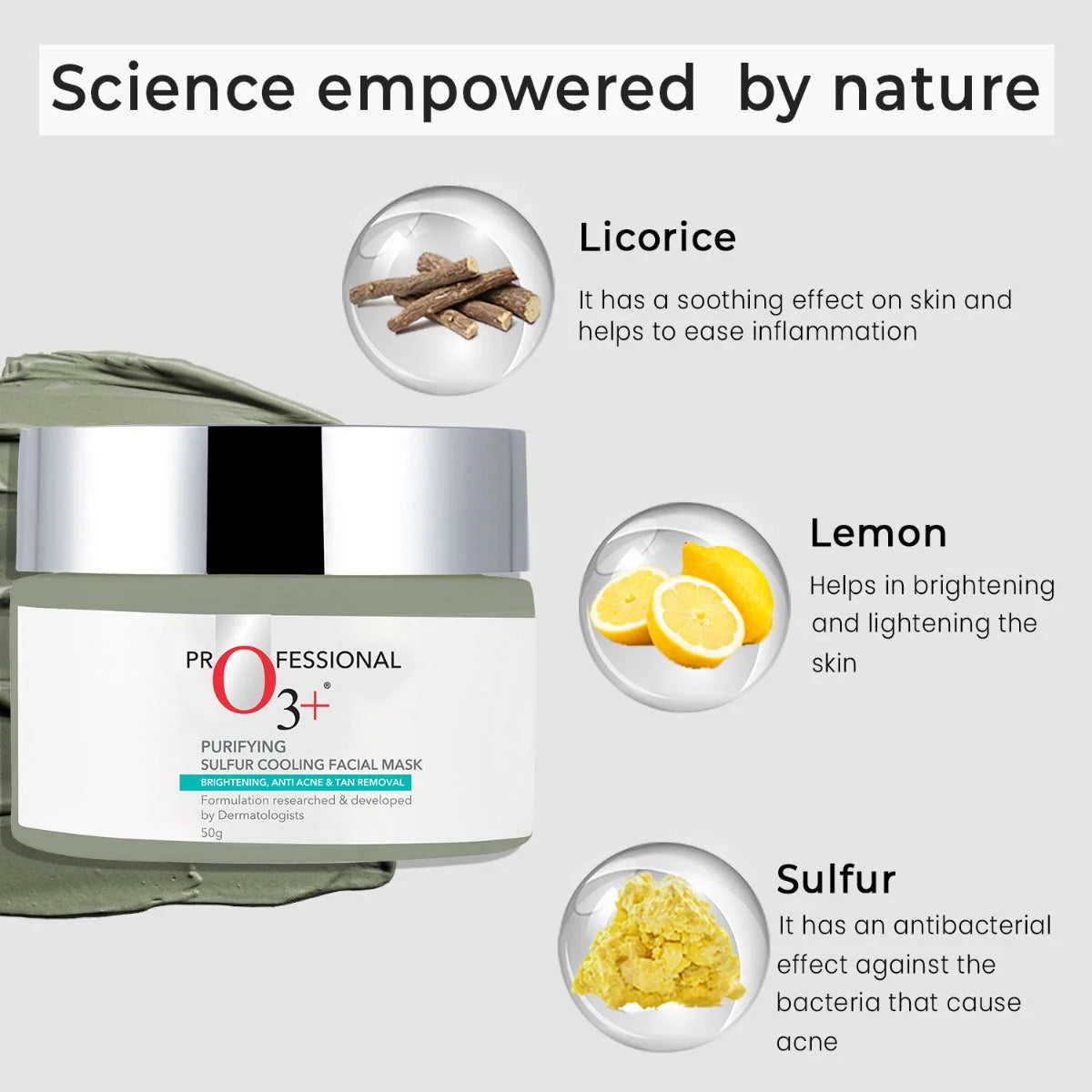 O3 purifying sulfur cooling facial mask