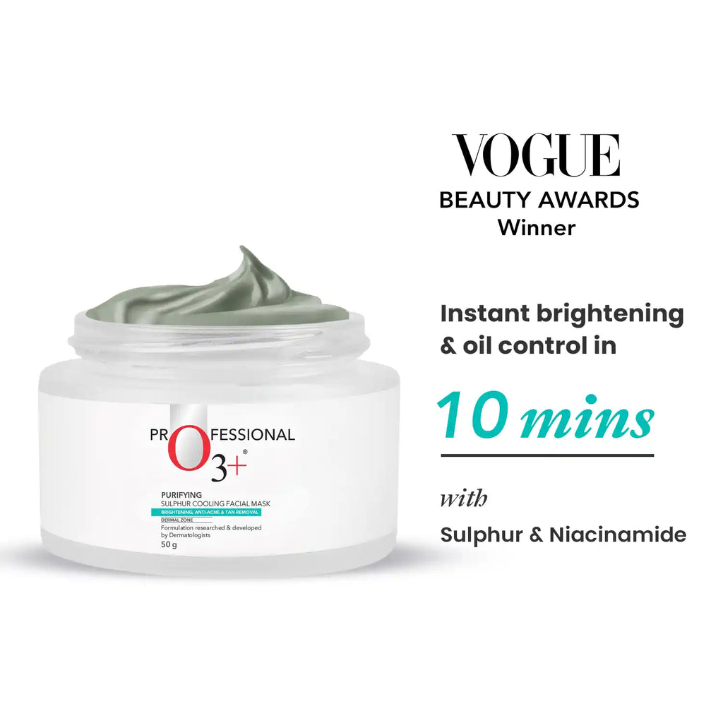 O3 purifying sulfur cooling facial mask