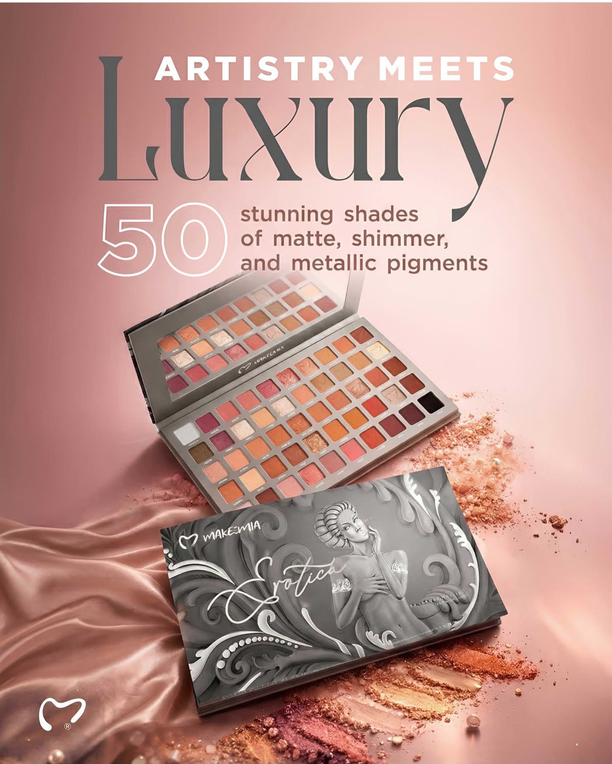 Makezmia 50 Shade Eyeshadow Palette